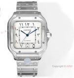 THB Swiss Santos de Cartier Middle East Arabic Stainless Steel Watches 39.8 mm